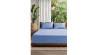 100 X 200+20 Nawara Home,Ranforce Kumaş Mavi Tek Kişilik Çarşaf Seti / 01658 (T02-301)