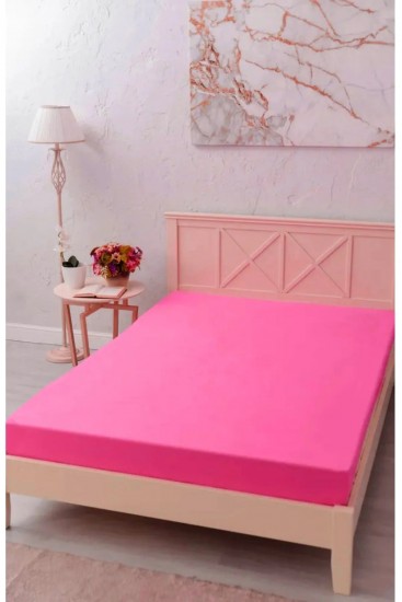 100 X 200 Nawara Home Tek Kişilik Fuşya Lastikli Penye Çarşaf / .01691 (T01-401)