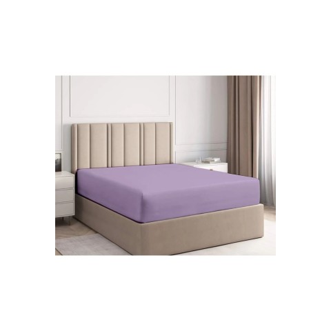 100 X 200+20 Nawara Home,Ranforce Kumaş Lila Tek Kişilik Çarşaf Seti / 01725 (T02-401)