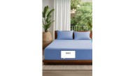 100 X 200+25 Nawara Home,Ranforce Kumaş  Mavi Tek Kişilik Çarşaf Seti / 01760 (T02-601)