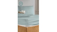 100 X 200+25 Nawara Home,Ranforce Kumaş Su Yeşili Tek Kişilik Çarşaf Seti / 01753 (T02-601)