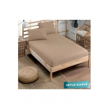 100 X 200 Nawara Home Tek Kişilik Bej Lastikli Penye Çarşaf.01662 (T01-601)
