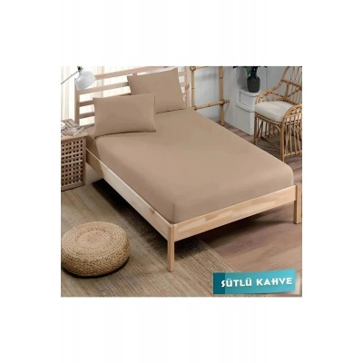 100 X 200 Nawara Home Tek Kişilik Bej Lastikli Penye Çarşaf.01662 (T01-601)